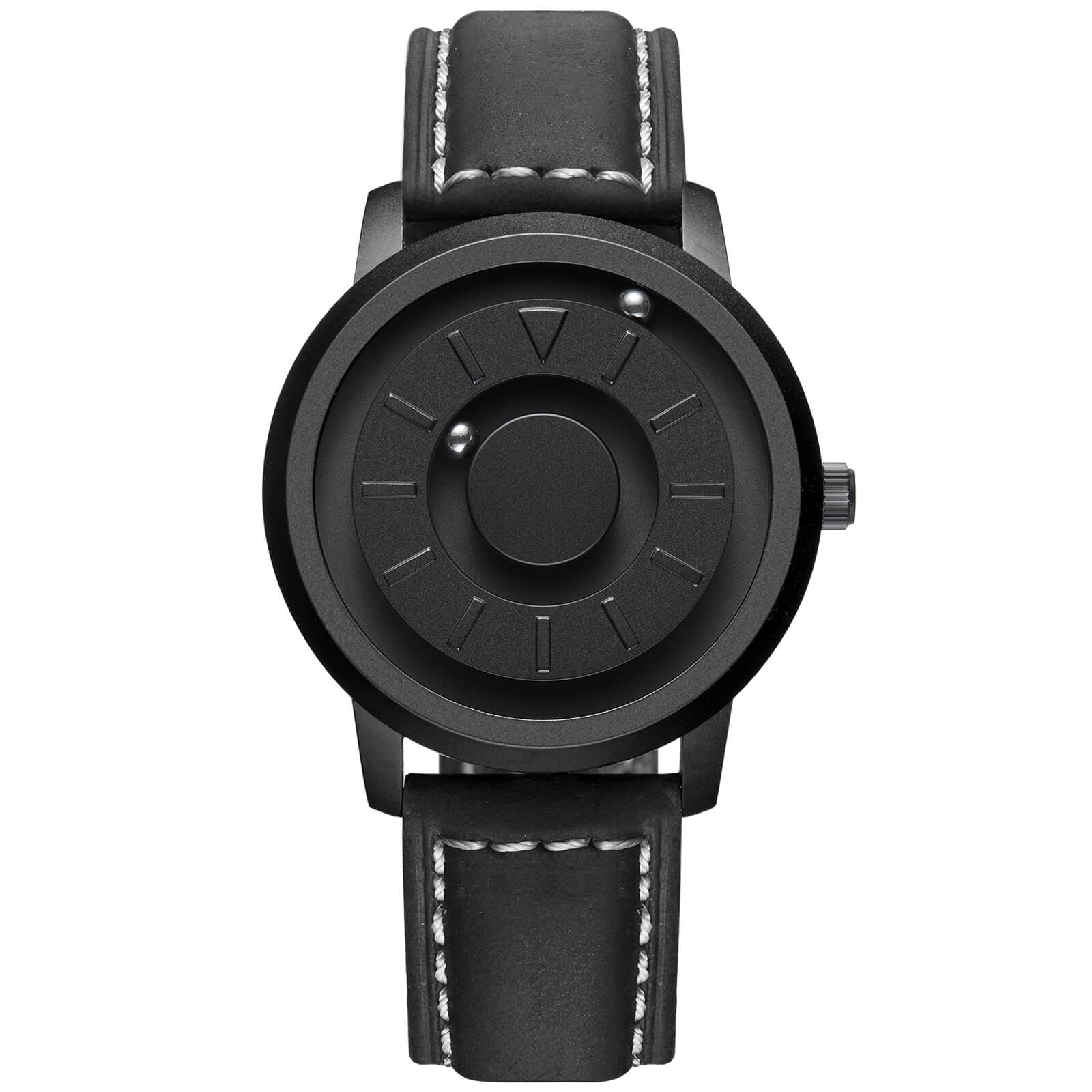 Magnetic Tactile Watch with Brown Leather Band | Independent Living Aids