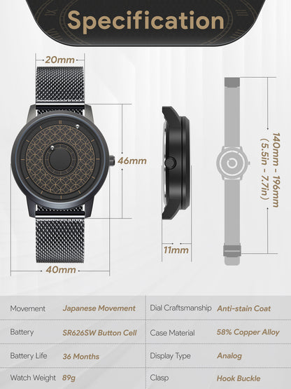 EUTOUR Magnetic Minimalist Watch U040D